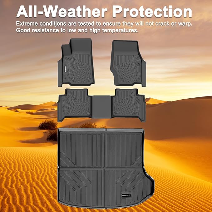 TPE Floor Mats for 2022-2026 Jeep Grand Cherokee WL All Weather Car Floor Liners Fit Jeep Grand Cherokee WL Accessories 5 Seat Only (Not WK2 WL75) ﻿