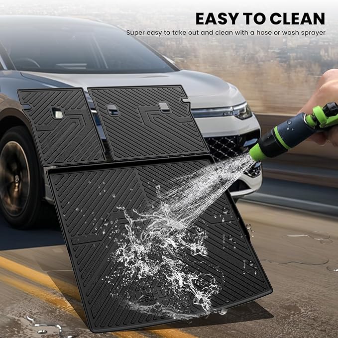 LASFIT Cargo Mat & Seatback Mat for Volkswagen Tiguan 2025-2026, Custom Fit All-Weather TPE Rubber Backrest & Trunk Mats for VW Tiguan Accessories, Waterproof, Easy to Clean, Black