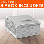 Criusia Large Storage Cubes - 13 Inch Heavy Duty Fabric Storage Bins for Shelves Closet, Cube Organizer - 8 Pack Collapsible 