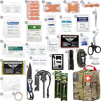 EVERLIT 250 Pieces Survival First Aid Kit IFAK EMT Molle Pouch Survival Kit Outdoor Gear Emergency Kits Trauma Bag for Campin