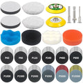 133 PCS Sanding Disc Drill Polishing Kit Sanding Attachment, 3 Inch Wet Dry Headlight Restoration Kit, Hook and Loop Sandpape