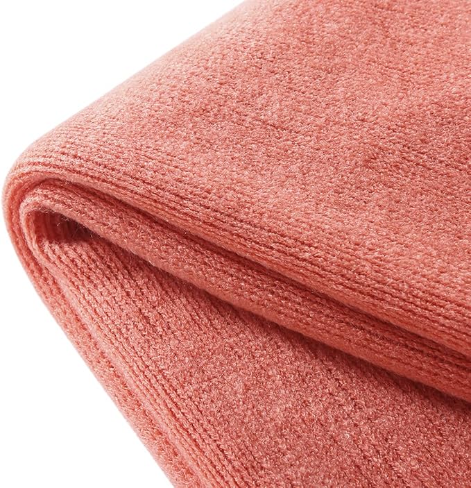 Homiest Decorative Knitted Throw Blanket with Fringe Soft & Cozy Tassel Blanket for Couch Sofa Bed (Orange,50x60)