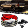 Nilight 48 Inch Truck Tailgate Strobe Light Strip Tail Emergency Bar Rear Window Warning Lamp Ultra-Bright Double Row 288 LED for Pickup Trailers Construction Vehicles Car SUV, Amber White