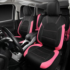 CAR PASS Leather Seat Covers, Breathable Universal Car Seat Cover Full Set for Cute Women Girly,Super 5mm Composite Sponge In