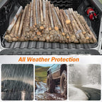 KUST Full Set Floor Mats for 2023-2026 Ford F250/F350/F450 Super Duty Crew Cab, 6.8FT Truck Bed Mat with Tailgate Liner All Weather F250 Accessories TPE Rubber Raised Edge