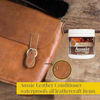 Fiebing's Aussie Leather Conditioner 2-Pack (14 oz) - Contains Beeswax to Withstand Hot Conditions - Preserve, Moisturize, St