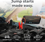 HALO Bolt Air 58830 Portable Car Battery Jump Starter | 100 PSI Air Compressor, 58.8Wh USB Power Bank, Emergency Floodlight