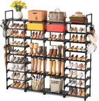 ROJASOP Large Shoe Rack Organizer for Entryway Closet 64-68 Pairs 9-Tier Heavy Duty Tall Garage Shoe Rack Shoe Shelf Shoes St