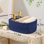 MiniArk Small Storage Baskets for Organizing | Closet Organizer Bins | Shelf Toy Basket | Woven Rope Baskets | Cube Decorativ