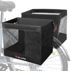 Bicycle Grocery Panniers, 2PCS Foldable Bike Panniers Bags for Rear Rack, Rear Bike Basket Ebike Rear Rack Bags for Shopping Cycling Traveling Commuting(2 Pack)