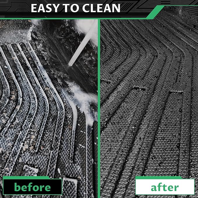 Floor Mats for Toyota Prius 2004-2009, Custom Fit TPE All Weather Protection Floor Liners, Prius c & Prius v Non-Slip Waterproof Trunk Mat, Car Accessories for 2nd Gen Prius