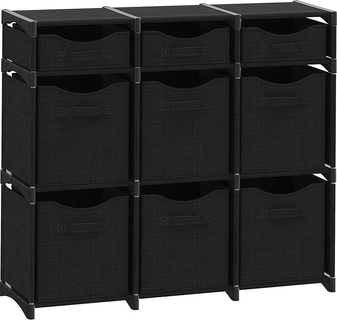 Cube Storage Organizer with Storage Bins Included - The Perfect Closet Organizers and Storage Solution. Includes 9 Storage Cu
