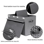 Mayniu Large Toy Box Chest Storage Bins with Lid, Toys Organizers Storage Boxes Basket with Sturdy Handles for Boys, Girls, L