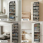HOMELUX THEORY UPGRADED 6 Tiers Over The Door Organizer Hanging - 100D EXTRA THICK & 50lbs HUGE CAPACITY, 12 Side Mesh Pocket