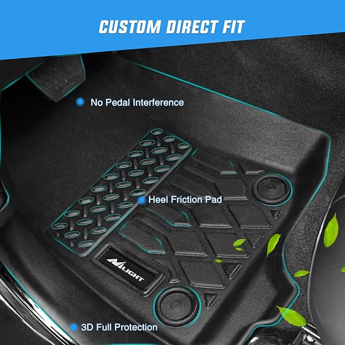 Nilight TPE Floor Mats for Toyota Camry (Hybrid Only) 2018 2019 2020 2021 2022 2023 2024,All Weather Custom Fit Heavy Duty Floor Liners