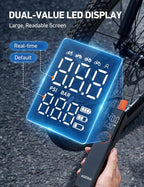 AstroAI L8 Electric Bike Pump, Portable Bicycle Tire Inflator with Pressure Gauge and Auto Shut-Off, 150 PSI Powerful Motor Mini Air Pump for Road, Mountain & E-Bike with Presta and Schrader Valves