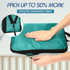 5 Pack Compression Packing Cubes for Travel Space Saving Cubes Luggage Organizer for Suitcase(Blue,S)