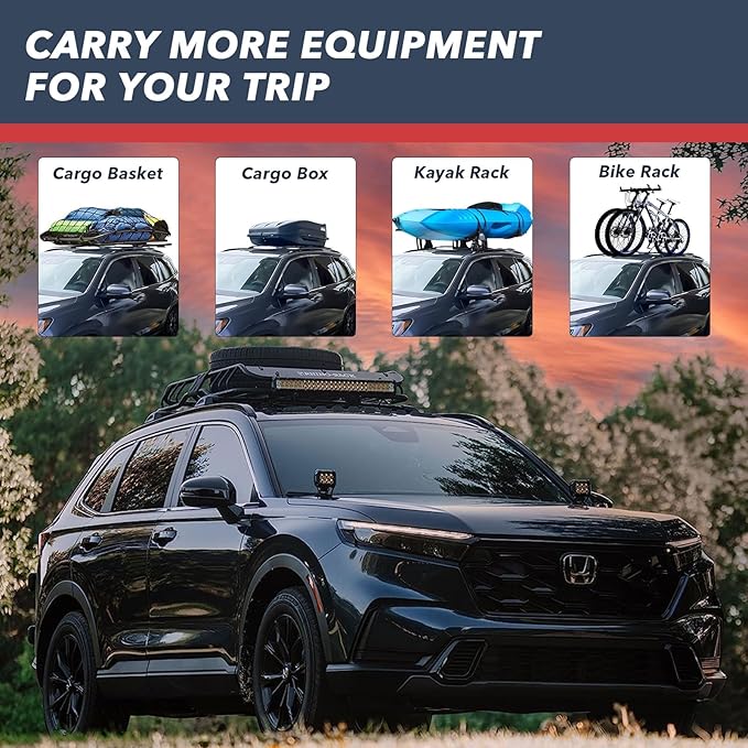Roof Rack Cross Bars for 2023 2024 2025 2026 Honda CR-V CRV & CR-V Hybrid with Side Rails, Aluminum Crossbar Luggage Rack for Rooftop Cargo Carrier Bag Kayak Canoe Bike Snowboard Skiboard
