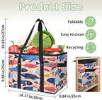 Reusable Grocery Bag, Foldable Large Shopping Tote Bag for Groceries Kitchen Picnic Car Trunk