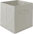 Casafield Set of 6 Collapsible Fabric Cube Storage Bins, Light Gray - 13" Foldable Cloth Baskets for Shelves, Cubby Organizer