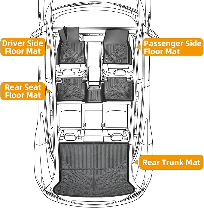 Floor Mats for Mazda CX30 2020 2021 2022 2023 2024 2025 2026, ONLY for AWD, TPE CX30 Floor Mats 1st & 2nd Row & Cargo Liner, Waterproof Summer Winter Non-Slip Floor Liners Car Accessories