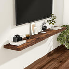 Vivelove 55x12 Floating Shelves, Deep Floating Shelves for Wall with Invisible Brackets, for Living Room Bedroom, Farmhouse R