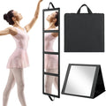ROYALAY Foldable Full Length Mirror with Handle, 47 * 13in Four-fold Portable Mirror for Travel Makeup Dancing and Fitting Cl