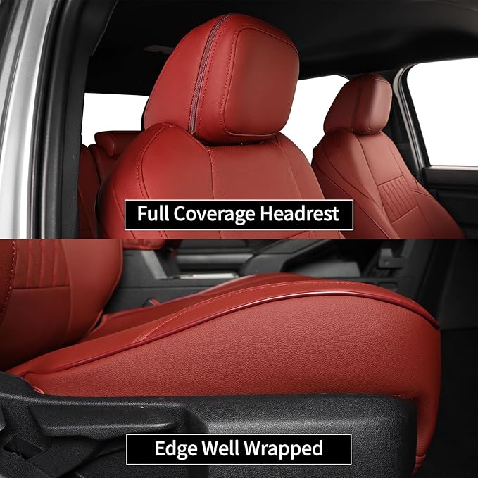 EKR Custom Fit Tacoma Car Seat Covers for Select Toyota Tacoma (Petrol) 2024 2025 2026 Double cab SR,SR5,TRD Sport,TRD Off-Ro