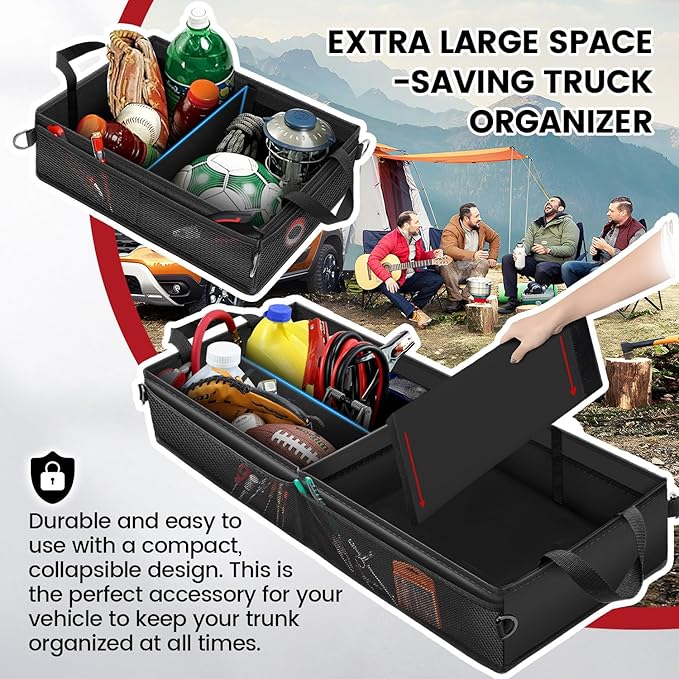 Truck Under Bench Seat Storage with Removable Divider for Ford F150, Chevy Silverado Under the Seat Organizer and Underseat