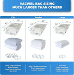 5-Pack XXL- Jumbo Space Vacuum Storage Bags for Clothing Storage - Vacuum Space Bags for Comforters, Blankets and Clothes - 5