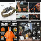Survival First Aid Kit, 190 Pcs Survival Gear and Medical Supplies, Military IFAK EMT Molle Tactical Pouch for Outdoor, Campi