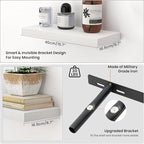 Heimlove Floating Shelves for Wall,16 inchs Shelf for Small Bathroom,Mounted Storage & Display Wood Shelves for Bedroom,Livin