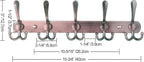 Dseap Wall Mounted Coat Rack - 5 Tri Hooks, Heavy Duty, Stainless Steel, Metal Coat Hook Rail for Coat Hat Towel Purse Robes 