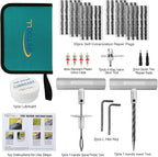 BETOOLL Tire Repair Kit, 44 Pcs Professional Heavy Duty Universal Emergency Flat Tire Repair Kit to Fix Punctures, for car Mo