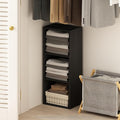 Furinno Reed Closet Organizers and Storage, 3-Tier Closet Organizer, Open Shelf Closet Storage, for Wardrobe, Bedroom, Living