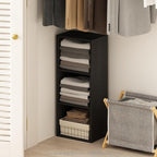 Furinno Reed Closet Organizers and Storage, 3-Tier Closet Organizer, Open Shelf Closet Storage, for Wardrobe, Bedroom, Living
