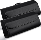 Frienda 2 Pieces Sunglasses Holder for Car Sun Visor, Eyeglasses Visor Organizer Storage Case with 2 Pcs Cleaning Cloths Automotive Interior Accessories