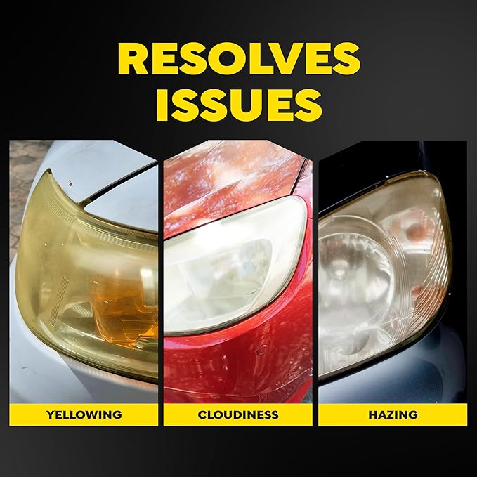 Meguiar's Heavy Duty Headlight Kit,This Headlight Restoration Kit Includes Headlight Cleaner, Ceramic Protection, Drill Backi