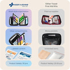 KeepGoing Travel First Aid Kit for Car, Home, Hiking, Camping and Outdoor Emergencies - First Aid Kit Travel Size TSA-Approve