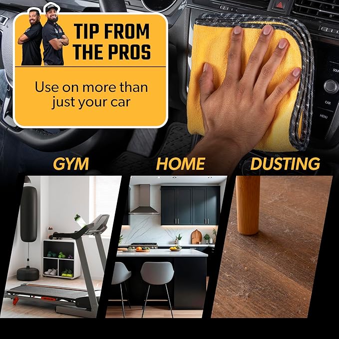 Chemical Guys Professional Grade Premium Microfiber Towels for Cars, Gold, 16" x 16", Ultra-Soft and Scratch-Free Car Detaili