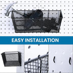Photect Pegboard Wire Baskets Accessories Hanging Wall Organizer 3 Sizes Pegboard Bins Basket Home Garage Multi Fit Organizer