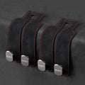 Mu&Ti Purse Hook for Car,Leather Seat Back Storage Hook, 2 Pack Hooks for Headrest, Car Accessories for Women (Black)