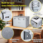 File Storage Cabinet File Organizer Document Organizer File Box in Office and Home with Combination Lock with 20 Legal Size H