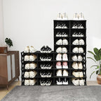6-Tier Thickened Shoe Rack, Stackable Storage Organizer for Bedroom Entry, Adjustable Rack, Shoe Slots Shelf, Easy Tower Rack