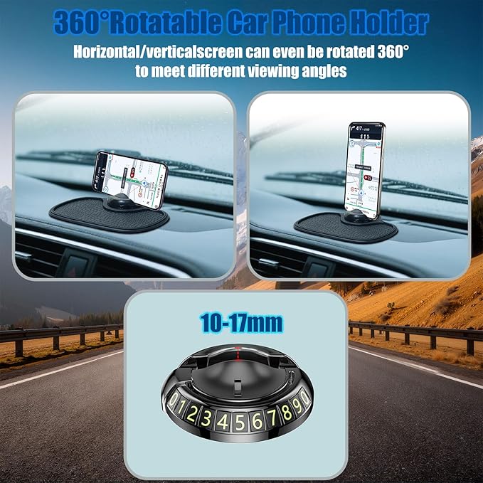 Multifunction Car Anti-Slip Mat Auto Phone Holder Universal Rotatable Car Phone Holder Anti Skid Dashboard Mat with Temporary