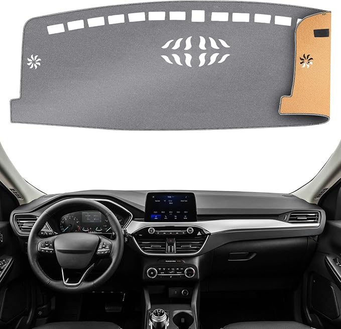 KEYOOG Dashboard Cover Dash Mat Fit for Fo-rd Escape 2024-2020 (Without HUD Models),Car Dash Board Mat Anti-Glare Carpet,Non-