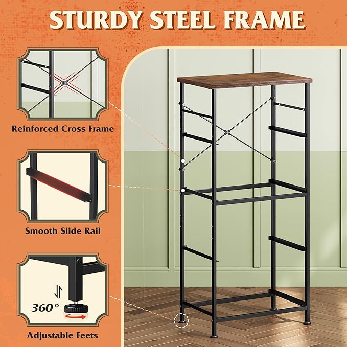 WLIVE Dresser with 4 Drawers, Storage Tower, Organizer Unit, Fabric Dresser for Bedroom, Hallway, Entryway, Closets, Sturdy S