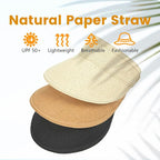 Sun Visor Hat for Women, Wide Brim Straw Summer UV Protection Hat, Foldable Roll-up Packable Beach Cap