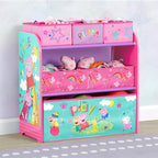 Delta Children - Peppa Pig Design & Store 6 Bin Toy Storage Organizer - Greenguard Gold Certified, Pink