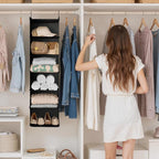 GRANNY SAYS 6 Shelf Hanging Closet Organizers and Storage, Collapsible Closet Hanging Organizer with 2 Sturdy Hooks, Large Ha